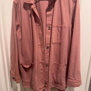 Old Navy Women's oversized Utility Jacket in Dusty Pink